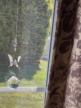 Meaningful Light Memorial Crystal Sun Catcher Butterfly Sympathy Gift Ornament w